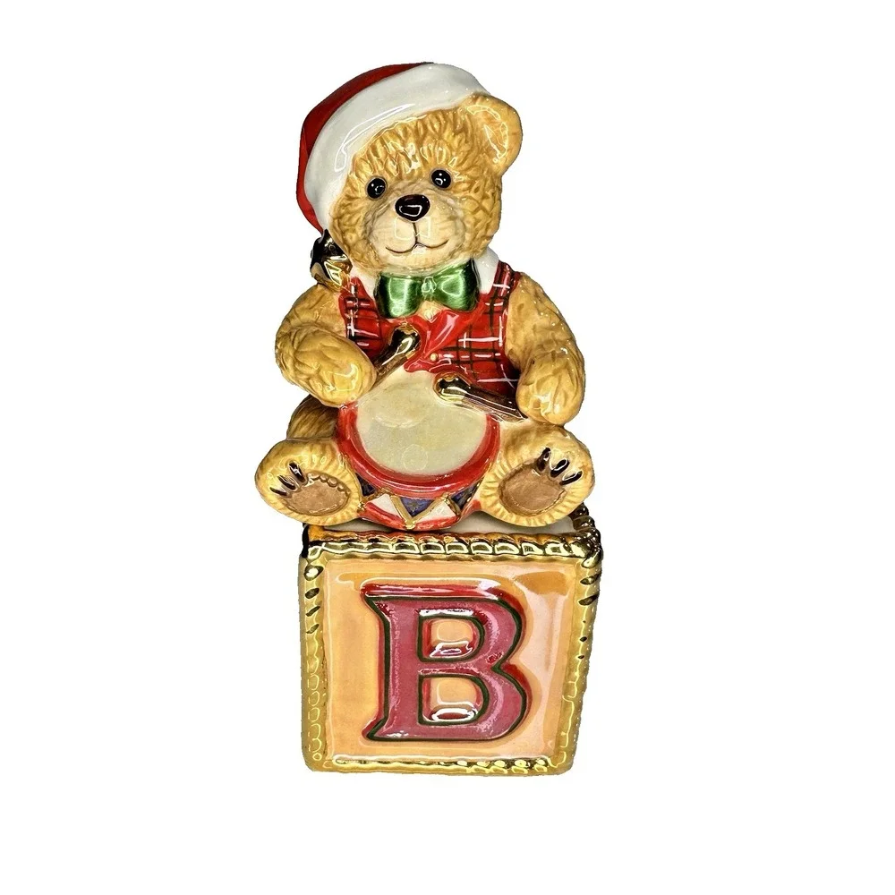 Christopher Radko Noel Bear‎ Salt & Pepper Shaker 🎄 Retired – Pre‑Owned Good